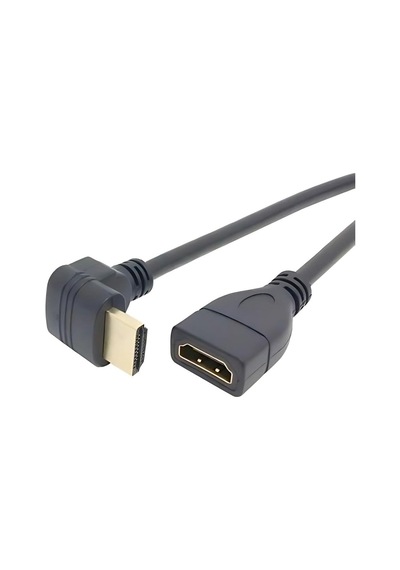 5060 Hdmi Dişi Erkek Uzatma 90 Derece Dirsek Kablosu 15cm
