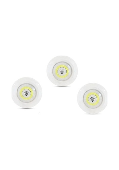 Kablosuz Uzaktan Kumandalı 3lü Led Lamba Seti Beyaz
