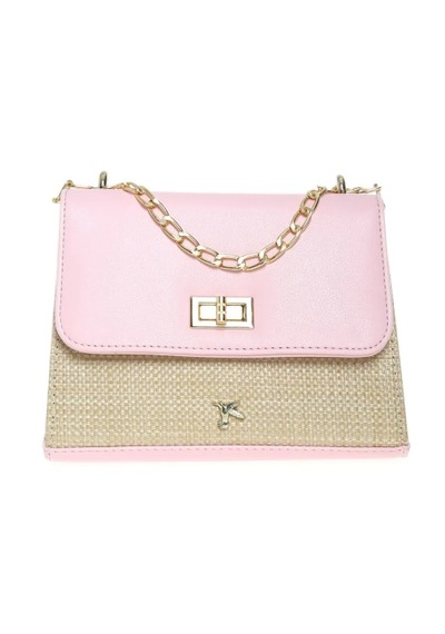 Fabrika Pembe 13x19x8 Kadın Omuz Çantası Mini-makaron Pembe Sarı
