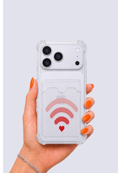 Apple iPhone Uyumlu 17 Pro Max Kartlıklı Aşk Sinyali Desenli Kılıf