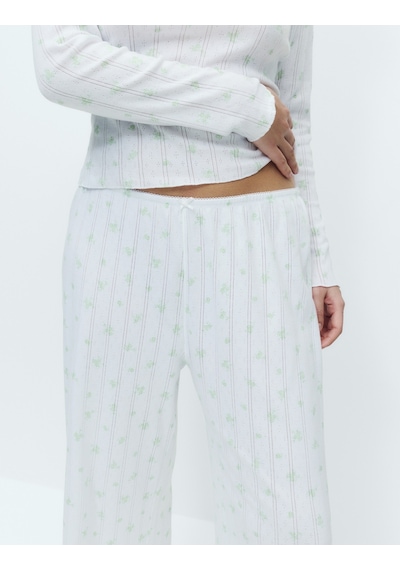 Marks & Spencer Desenli Pijama Takımı T37006221X Yeşil