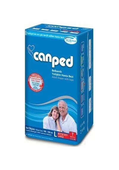 Canped Belbantlı Yetişkin Hasta Bezi L 7 Adet