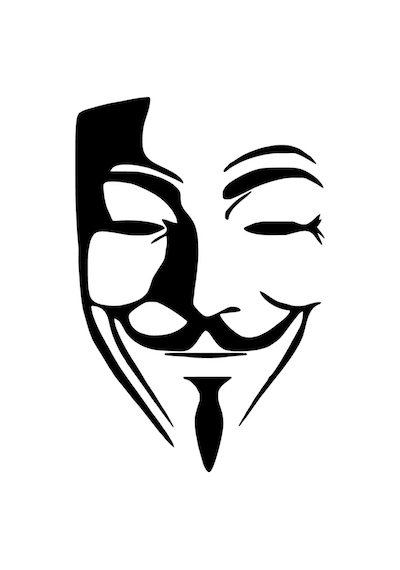 V For Vendetta Sticker Oto Motor Laptop Duvar Folyo Sticker 40x60 Cm