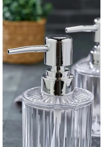 Grimorlife 2 Adet Akrilik Kristal Sıvı Sabunluk Mutfak Banyo Sabunluk Seti- 200 Ml Cam Değildir Şeffaf