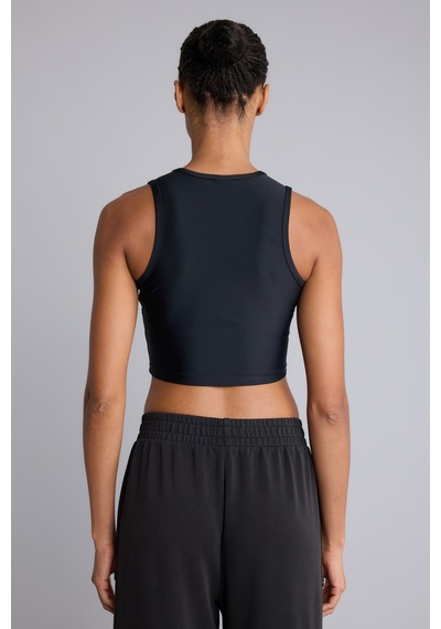 Defacto Parlak Crop Top Bisiklet Yaka Sporcu Atlet E7723ax26aubk81 Siyah-bk81