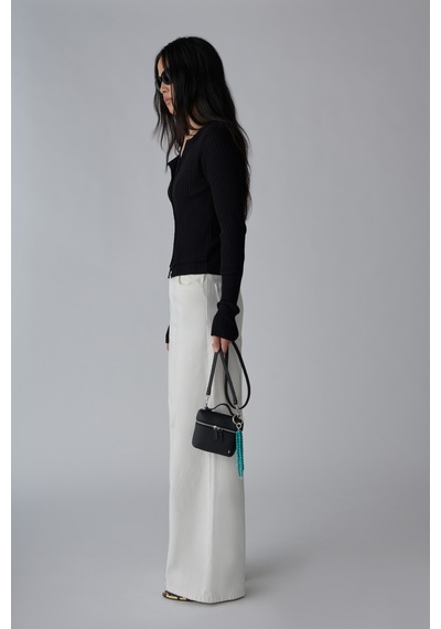 Suud Collection Beyaz 88 Wide Leg Jean