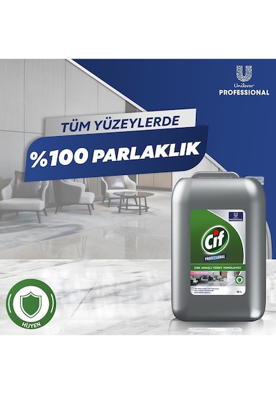 Cif Profesyonel Genel Yüzey Temizleyici Çok Amaçlı Genel Yüzey Temizleyici 10L