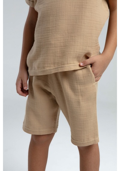 Rolypoly Erkek Çocuk Krem Bermuda Takım 5274-47572 Krem