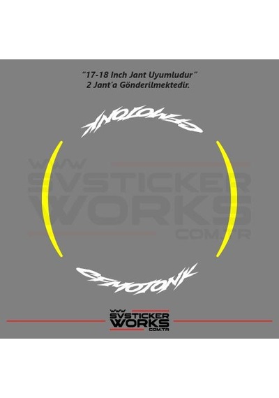 Cfmoto Nk Jant Sticker Motosiklet Jant Sticker Set Ay Modeli Sarı