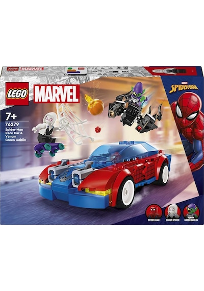 LEGO® Marvel Örümcek Adam Yarış Arabası ve Venom Green Goblin 76279-7+ Yaratıcı Oyuncak Yapım Seti - 227 Parça