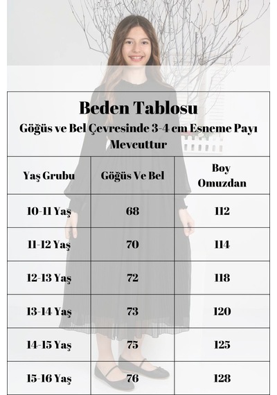 Kız Çocuk Uzun Boydan Pliseli Şifon Elbise Açık Mavi