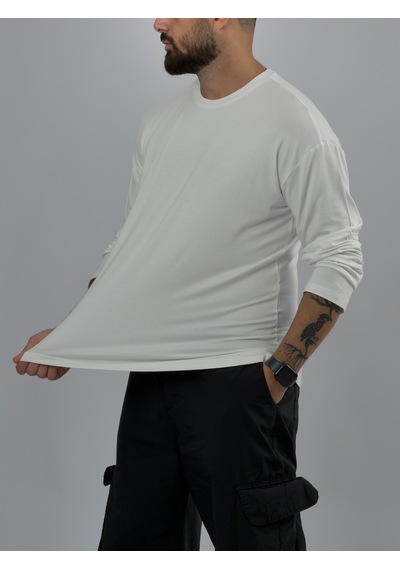 Cocopelli Ekru Bisiklet Yaka Basic Erkek Sweatshirt Coc3542