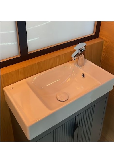 Turkuaz Seramik Cerastyle Sharp 60 x 30 CM Etajer Uyumlu Lavabo