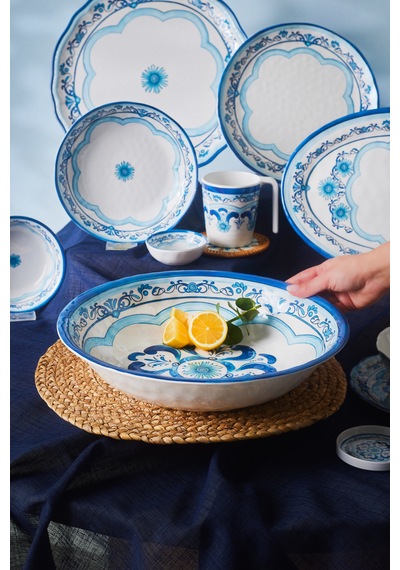 Karaca Blue Harmony Melamin Kasesi 35 Cm mavi