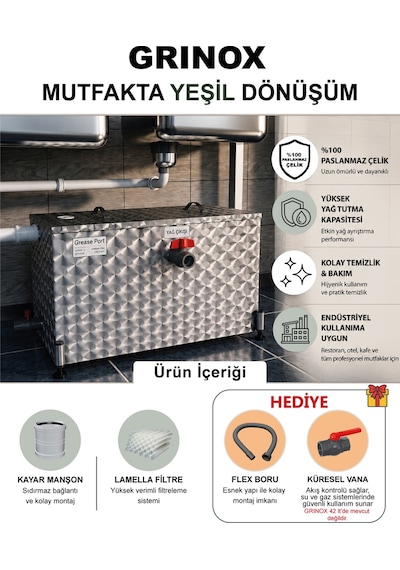 Grınox 80 Lt Paslanmaz Yağ Ayırıcı Lamella Seperatör Teknolojisi