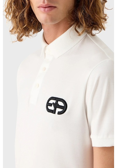 Emporio Armani Erkek Polo Yaka T Shirt 8n1fb6 1juvz 0101 Beyaz