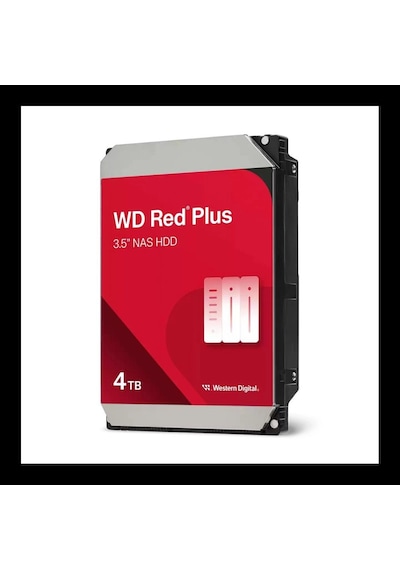 Wd Red Plus, Wd40efzz, 3.5", 4tb, 128mb, 5400 Rpm, 7/24 Güvenlik-nas-server, Hdd