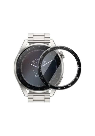 Huawei Watch 3 Pro 3D Full Kaplama Ekran Koruyucu Pet+Pmma (523365533)-Siyah