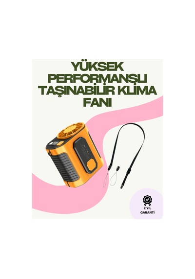 Dijital Göstergeli Turbo Taşınabilir Fan Usb Type-c, 3 Serinlik Modu Renk