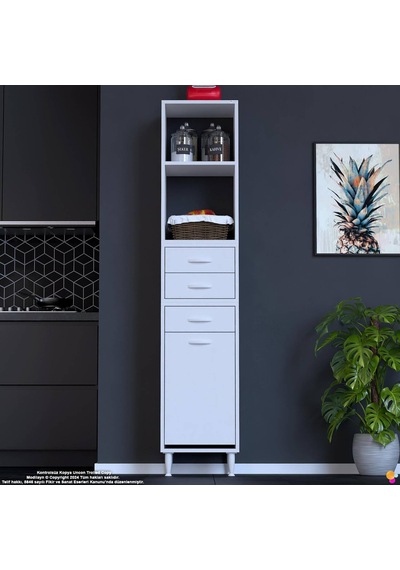 Modilayn Ediz Fırın Bölmeli Sepetli Çekmeceli Çok Amaçlı Dolap - Mutfak Robotu Ve Kahve Köşesi 35 Cm Beyaz Modilayn Ediz Fırın Bölmeli Sepetli Çekmeceli Çok Amaçlı Dolap - Mutfak Robotu Ve Kahve Köşesi 35 Cm Beyaz