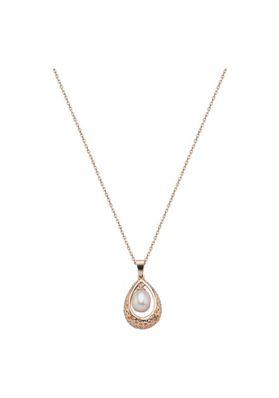 6,5 Mm Damla Doğal İncili Kolye Rose