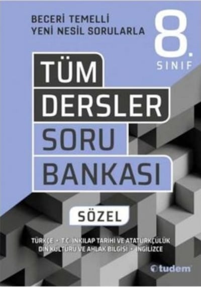 Tudem 8.Sınıf Tüm Dersler Soru Bankası Sözel (Yeni) - Tudem Yayın
