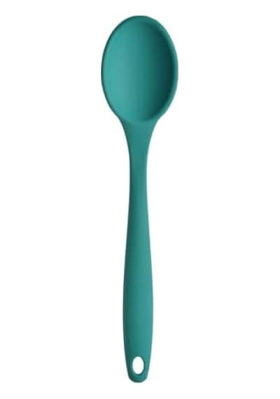 Silikon Büyük Boy Kaşık Seti, Yanmaz Yapışmaz, Çok Renkli - Mavi, Sarı, Yeşil, Kırmızı, Antrasit, Mor - 27 Cm, 6 Adet Set, Bpa Free
