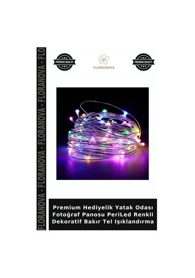 Premium Hediyelik Yatak Odası Fotoğraf Panosu Periled Renkli Dekoratif Bakır Tel Işıklandırma