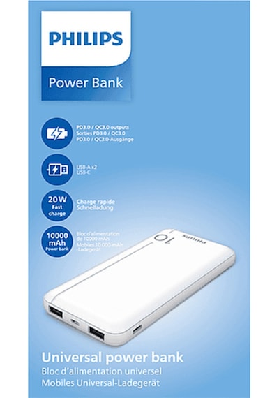 Dlp1812pw 10.000 Mah 2xusb-a 2.1a Usb-c Çıkış Pd Taşınabilir Şarj Cihazı Beyaz Beyaz