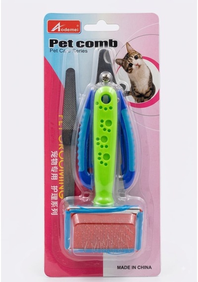 Kedi Köpek Tarak Tırnak Makası Törpü 3 Lü Set