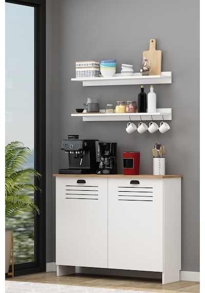 Vega Kahve Köşesi 110 Cm 90 Cm Ve 104 Cm Petekler Için Petek Üstü Çok Amaçlı Beyaz Beyaz