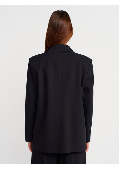 Dilvin 60767 Blazer Ceket-siyah Siyah