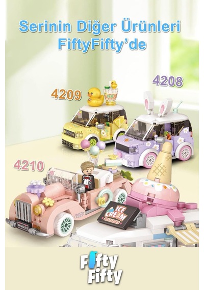 Loz Mini Block Serisi/sarı Araba -lz4209 260 Parça Oyuncak Yapım Setiffloz-4209