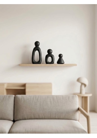 Kaveld Aura Family Minimalist Dekoratif Heykel 3'lü Set El Yapımı Modern Biblo Mermer Tozu & Çimento Kompozit Premium Salon Ve Ofis Dekoru Siyah Kaveld Aura Family Minimalist Dekoratif Heykel 3'lü Set El Yapımı Modern Biblo Mermer Tozu & Çimento Kompozit Premium Salon Ve Ofis Dekoru Siyah
