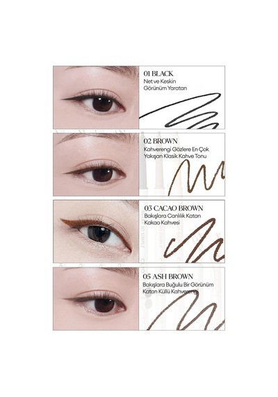 Suya Dayanıklı, İnce Uçlu Göz Kalemi Sharp So Simple Waterproof Pencil Liner 004 Dark Brown Diğer