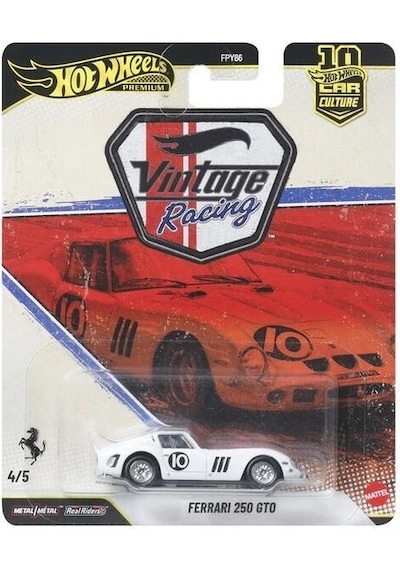 Hot Wheels Premium Car Culture Vintage Racing 5'li Set Porsche 917k Ferrari 250 Gto Lancia Stratos Beyaz