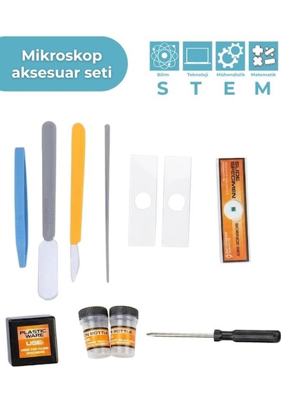 Temel Taşınabilir Standlı Çocuk Mikroskobu 40x 160x, Stem Eğitim Mikroskobu
