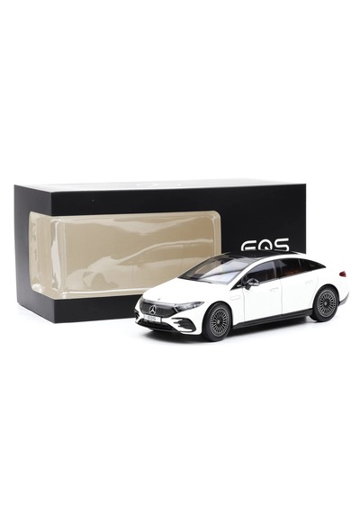1:18 Ölçek Nzg 2022 Mercedes Benz Eqs V297 Opalite White Diecast Metal Minyatür Model Araba 25cm