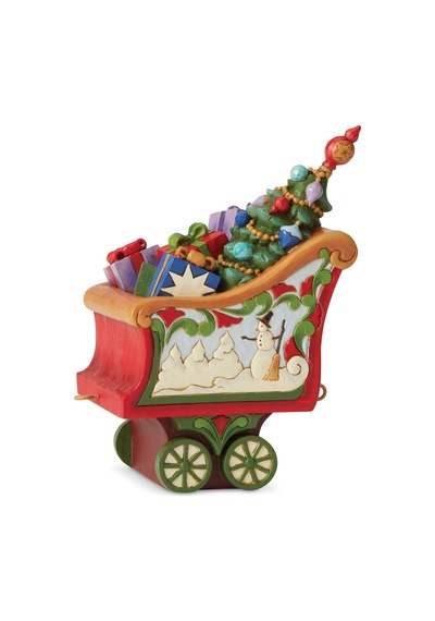 Enesco Jim Shore Heartwood Creek Noel Tren Kömür Araba Figürü, 13,7 Cm Yükseklik, Çok Renkli