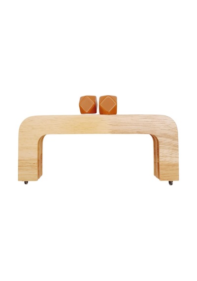 Angel Çanta Aksesuar 20 Cm Açık Renk Ahşap Burs Sütlü Kahve Renk Toplu