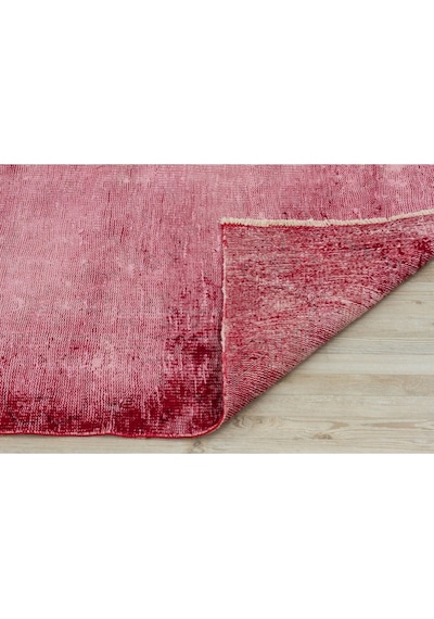 Kırmızı Modern Klasik Patchwork Eskitme Halı 116x198