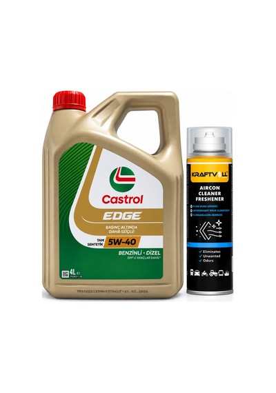 Castrol Edge DPF Motor Yağı 5W-40 4 L + Klima Bombası 200 ML