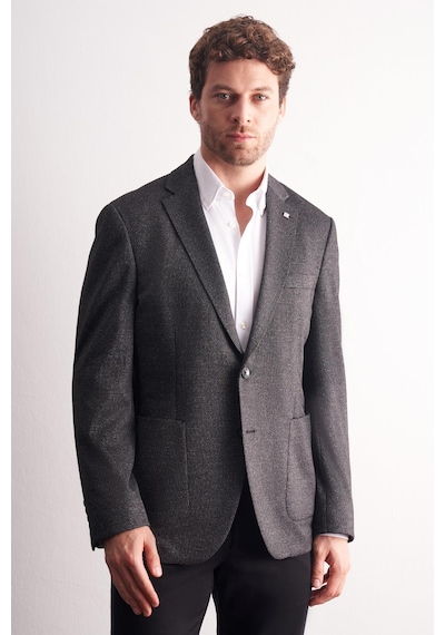 İmza Siyah Mono Yaka Kendinden Desenli Esnek 6 Drop Comfort Fit Classic Ceket 1002255155 Siyah İmza Siyah Mono Yaka Kendinden Desenli Esnek 6 Drop Comfort Fit Classic Ceket 1002255155 Siyah