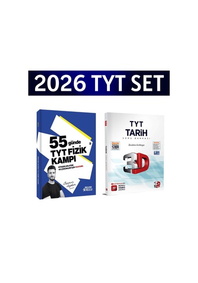 2026 Tyt 55 Günde Fizik Kampı Özcan Aykın+ Tyt Tarih Soru Bankası 3d Yayınları