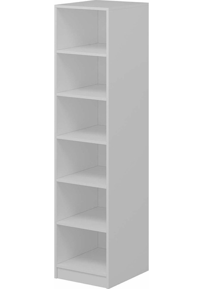 Minar Kale 1 Kapaklı Raflı Dolap Beyaz - Dore Plus 190cm Çok Renkli