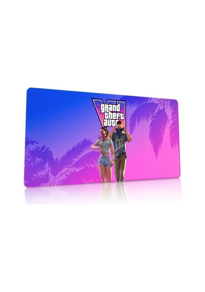 Gta 6 Gaming Oyuncu 90x40 Cm Mousepad Kaymaz Taban Xl Mousepad Gta21