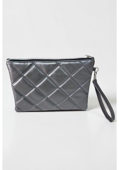 Estrella Paris Lavita Portföy & Clutch Çanta Çıkarılabilir Bileklik Askılı Gri 25 X 19 Cm
