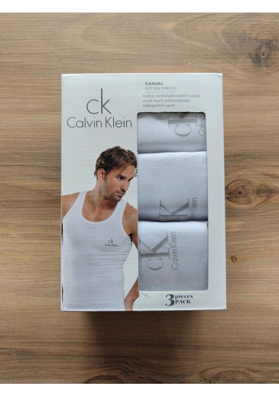 Calvin Klein Erkek Atlet 3'lü Beyaz L - Beyaz Açık Beyaz