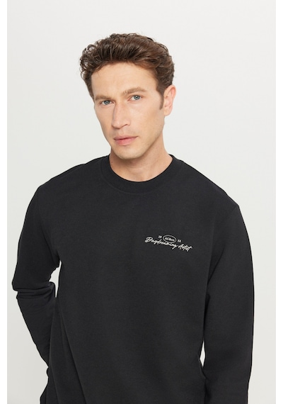 AC&Co / Altınyıldız Classics Erkek Sıyah 2 İplik Pamuklu Standart Fit Normal Kesim Rahat Bisiklet Yaka Sweatshirt Siyah AC&Co / Altınyıldız Classics Erkek Sıyah 2 İplik Pamuklu Standart Fit Normal Kesim Rahat Bisiklet Yaka Sweatshirt Siyah