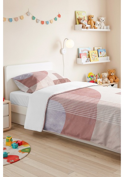 Geometrik Pudra Genç Odası Tek Kişilik Pike Takımı - Modern Bej 160x220 Cm Kapitone Yatak Örtüsü Kırık Kâğıt Nefesi